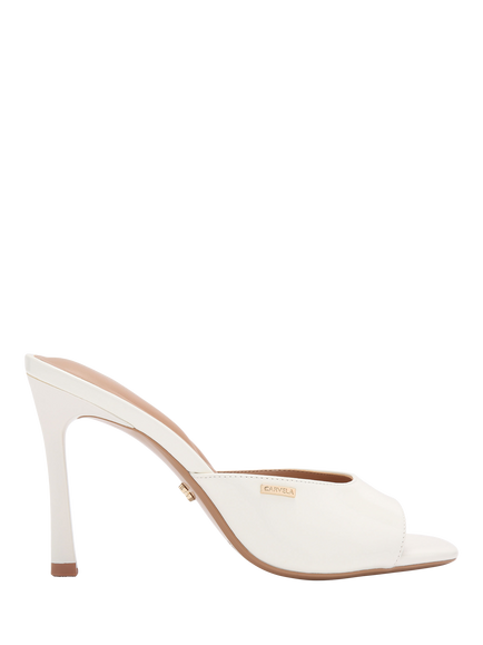 Carvela Isabella Patent Mule Sandals, White, White