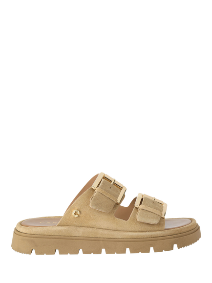 Carvela Pavilion Suede Double Strap Sandals, Natural Taupe, Natural Taupe