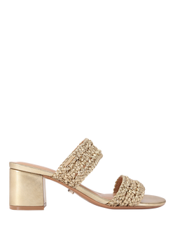 Carvela Portofino Block Heel Sandals, Gold, Gold