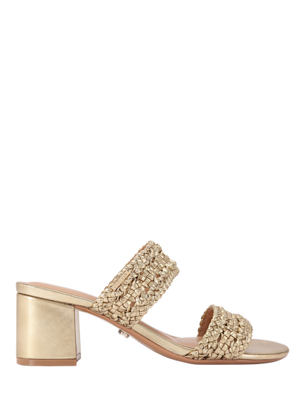 Carvela Portofino Block Heel Sandals, Gold, Gold