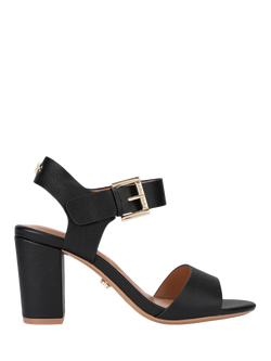 Carvela Sadie Wide Fit Block Heel Open Toe Sandals, Black, Black