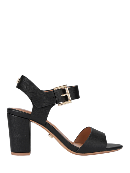 Carvela Sadie Wide Fit Block Heel Open Toe Sandals, Black, Black