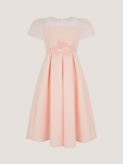 Monsoon Kids' Bouquet Fit & Flare Dress, Pink, Pink