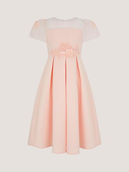 Monsoon Kids' Bouquet Fit & Flare Dress, Pink, Pink