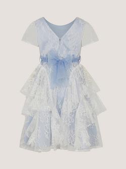 Monsoon Kids' Joanie Cancan Dress - view 2, Pale Blue