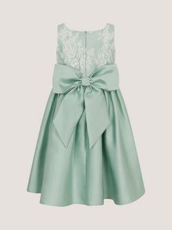 Monsoon Kids' Juno Lace Bodice Party Dress, Sage - view 2, Sage