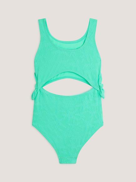 Monsoon Kids' Starfish Swimsuit, Green - view 2, Green