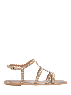 Carvela Confetti Embellished Strappy Sandals, Gold, Gold