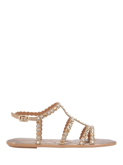 Carvela Confetti Embellished Strappy Sandals, Gold, Gold