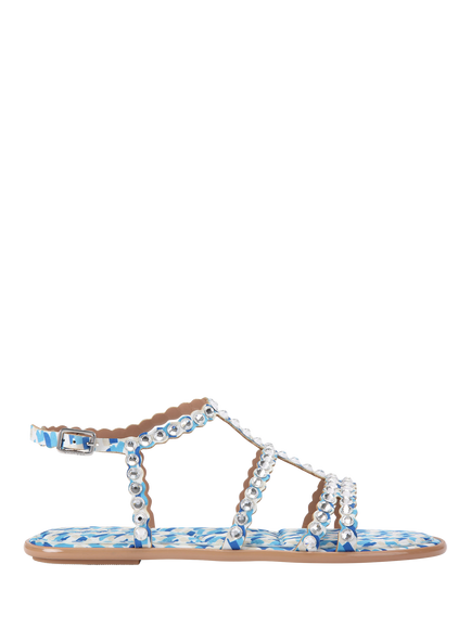 Carvela Confetti Embellished Strappy Sandals, Blue Mid, Blue Mid