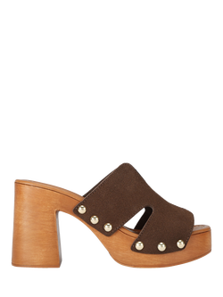 Carvela Lava Suede Mule Sandals, Brown, Brown