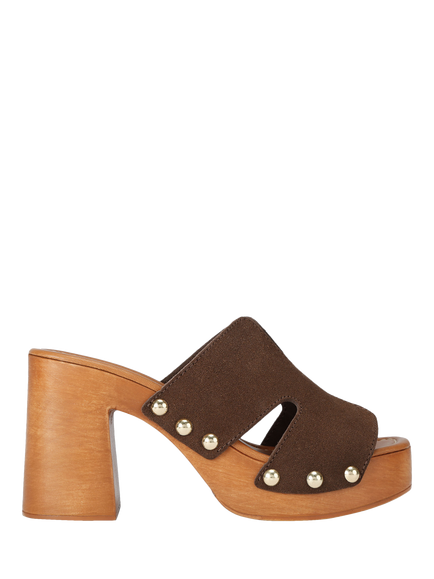 Carvela Lava Suede Mule Sandals, Brown, Brown
