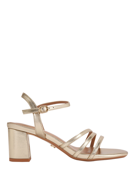 Carvela Motto Wide Fit Block Heel Strapy Sandals, Gold