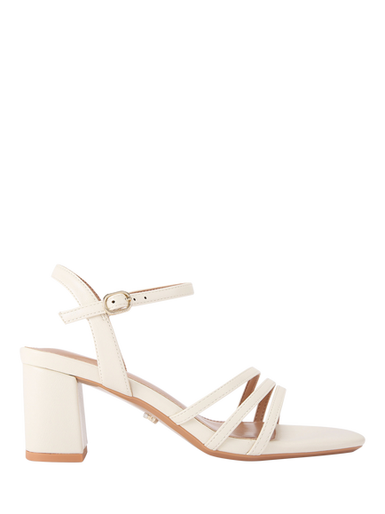 Carvela Motto Wide Fit Block Heel Strapy Sandals, Natural Putty