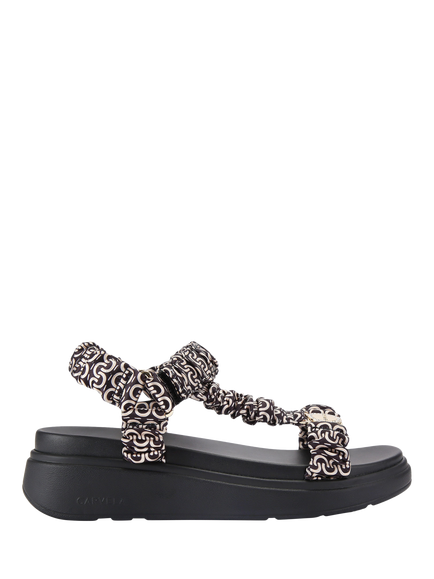 Carvela Novara Flatform Footbed Sandals, Black/Multi, Black/Multi