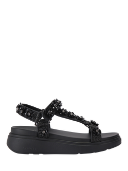 Carvela Novara Flatform Footbed Sandals, Black, Black