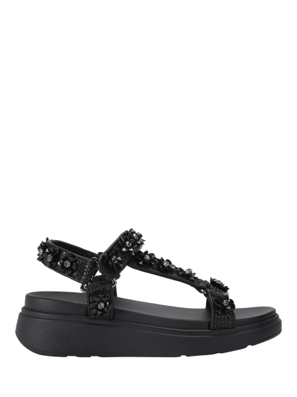Carvela Novara Flatform Footbed Sandals, Black, Black