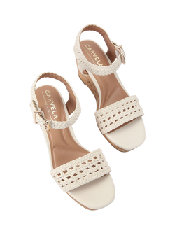 Carvela Portofino Wedge Sandals, Putty - view 2, Putty