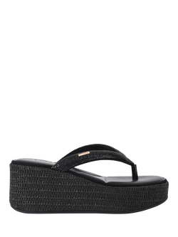 Carvela Riviera Flatform Footbed Sandals, Black
