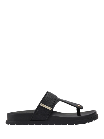 Carvela Serena Toe Post Footbed Sandals, Black