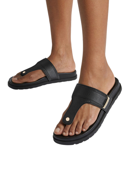 Carvela Serena Toe Post Footbed Sandals - view 2, Black