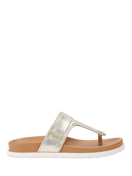 Carvela Serena Toe Post Footbed Sandals, Gold