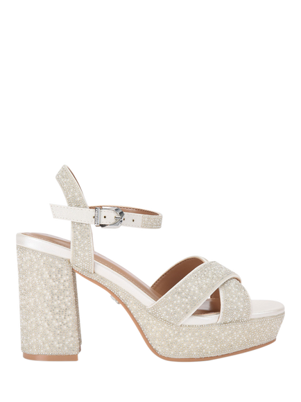 Carvela Sonata Embellished High Heel Strappy Sandals, White, White