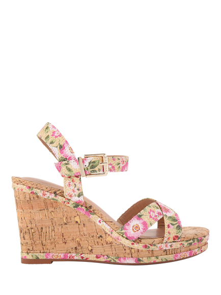 Carvela Verona Floral Wedge Sandals, Multi, Multi