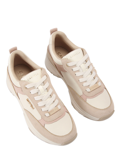 Carvela Adoro Lace Up Trainers, Blush/Multi - view 2, Blush/Multi