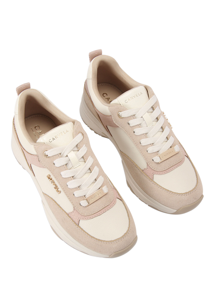 Carvela Adoro Lace Up Trainers, Blush/Multi - view 2, Blush/Multi