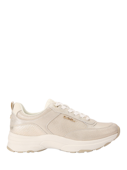 Carvela Adoro Lace Up Trainers, Gold, Gold