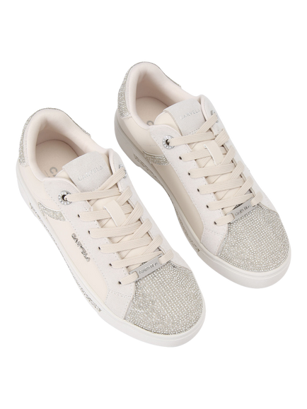 Carvela Daze Jewel Pearl Trainers, White - view 2, White
