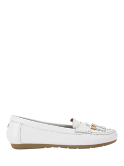 Carvela Fiasco Leather Loafers, White, White