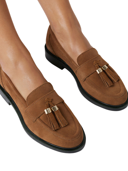 Carvela Lavoro Suede Tassel Loafers - view 2, Tan