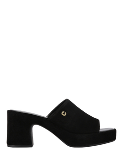 Carvela Letizia Suede Block Heel Mule Sandals, Black