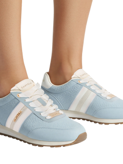 Carvela Mio Lace Up Trainers, Blue Mid - view 2, Blue Mid