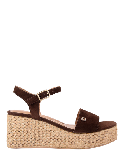 Carvela Portofino Wedge Sandals, Brown Dark