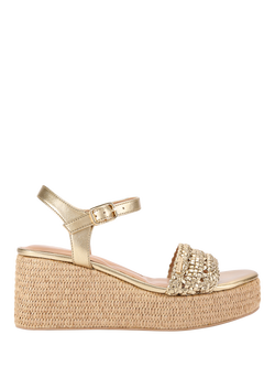 Carvela Portofino Wedge Sandals, Gold, Gold