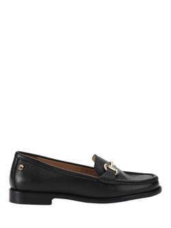 Carvela Snap Wide Fit Leather Loafers, Black, Black