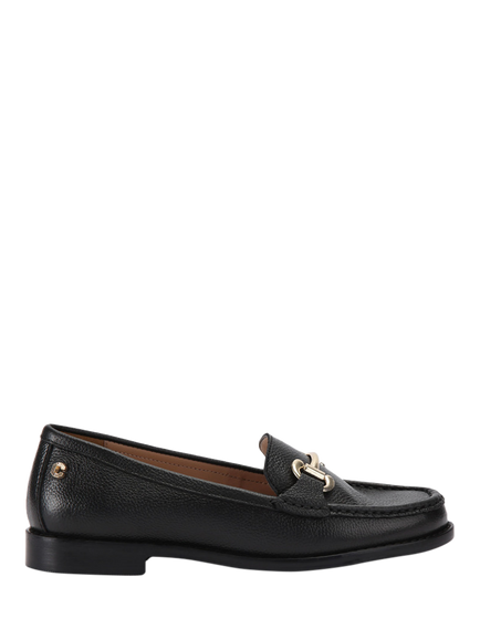 Carvela Snap Wide Fit Leather Loafers, Black, Black