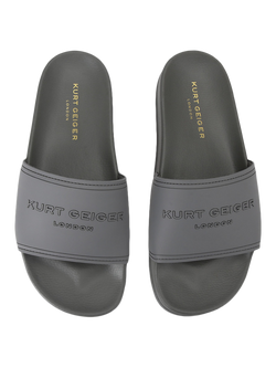 KG Kurt Geiger Slider Sandals, Mid Grey - view 2, Mid Grey