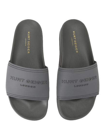 KG Kurt Geiger Slider Sandals, Mid Grey - view 2, Mid Grey