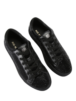 KG Kurt Geiger Digby Sparkle Embellished Trainers, Black - view 2, Black