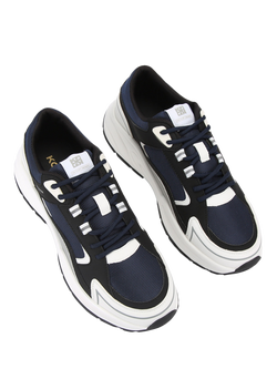 KG Kurt Geiger Lloyd Lace Up Trainers, Navy/Multi - view 2, Navy/Multi