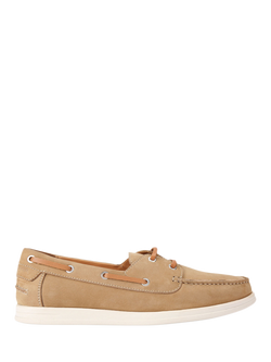 KG Kurt Geiger Obi Leather Boat Shoes, Beige, Beige