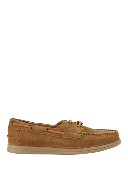 KG Kurt Geiger Obi Suede Boat Shoes, Brown, Brown