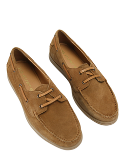KG Kurt Geiger Obi Suede Boat Shoes, Brown - view 2, Brown