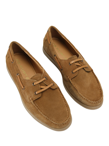 KG Kurt Geiger Obi Suede Boat Shoes, Brown - view 2, Brown