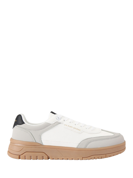 KG Kurt Geiger Raiden Lace Up Trainers, White/Multi, White/Multi
