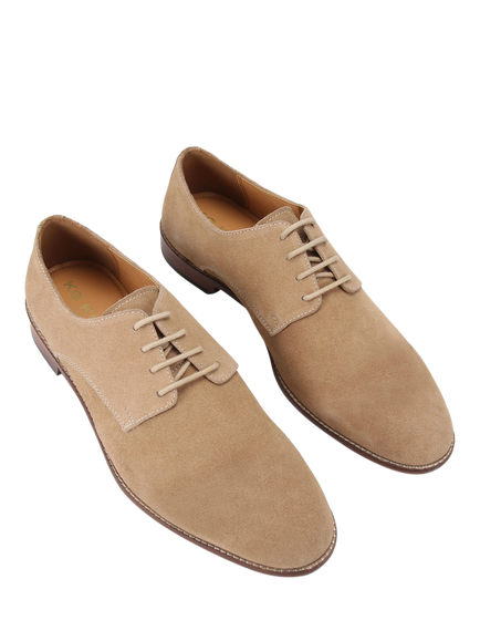 KG Kurt Geiger Reuben Suede Formal Oxford Shoes, Beige - view 2, Beige